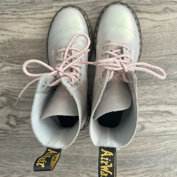 Rare Doc Dr Marten Pink Iridescent Crock Pascal 1460 Lace Up Boots 7 Womens - Picture 5 of 8